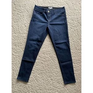 Rewind Women's Sz 17 / 33 Mid Rise Skinny Stretch Waist Jeans Dark Wash